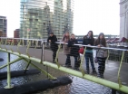 London, Kaplický's footbridge in Canary Wharf London, Kaplický's footbridge in Canary Wharf